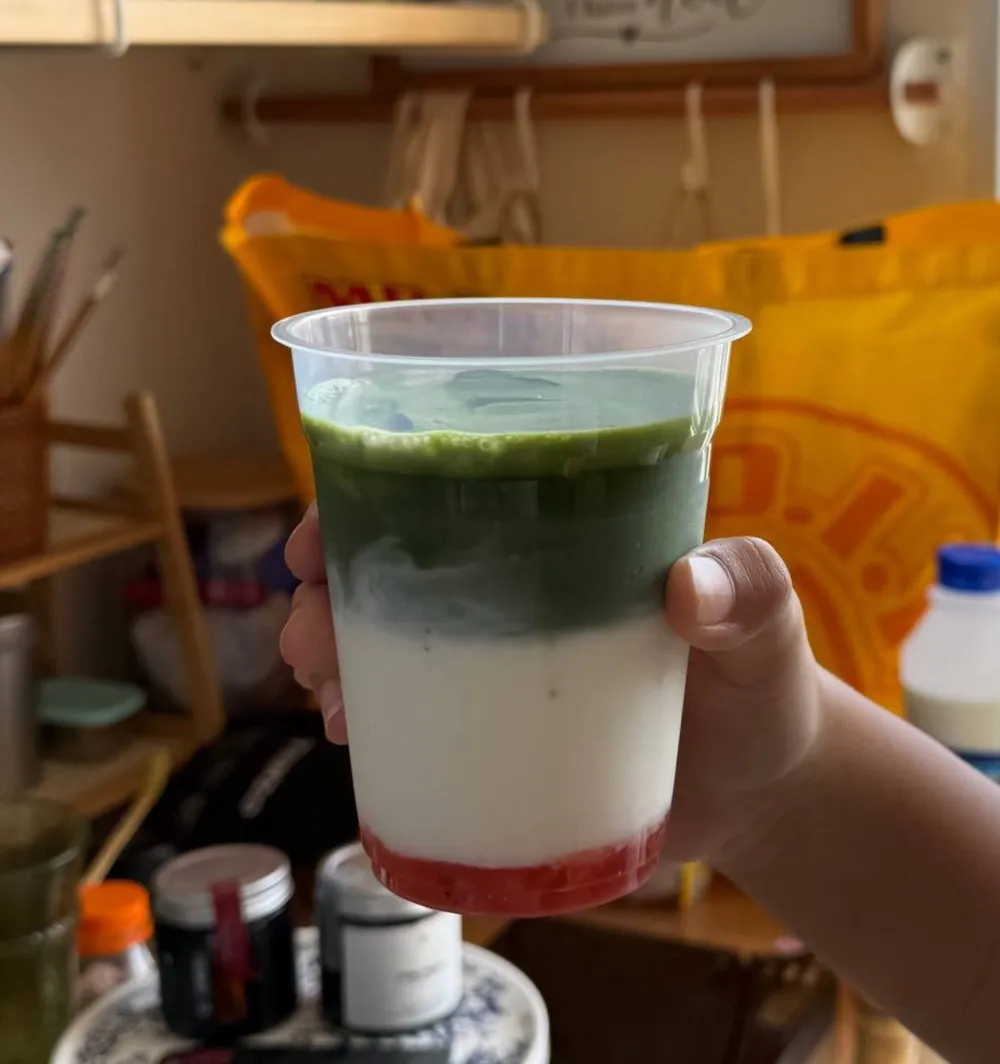 Strawberry Matcha Latte