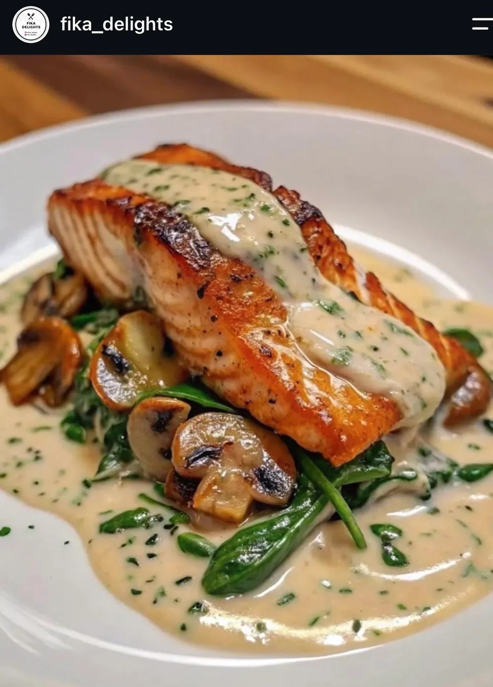 Baked Salmon Alfredo 