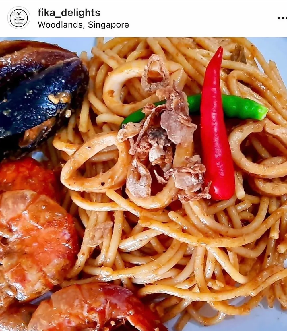 Seafood Tomyam Cream pasta