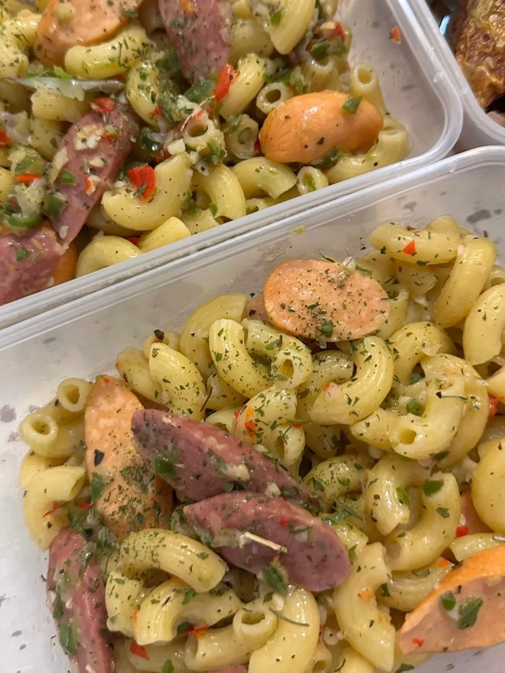 Macaroni Sausage Aglio olio