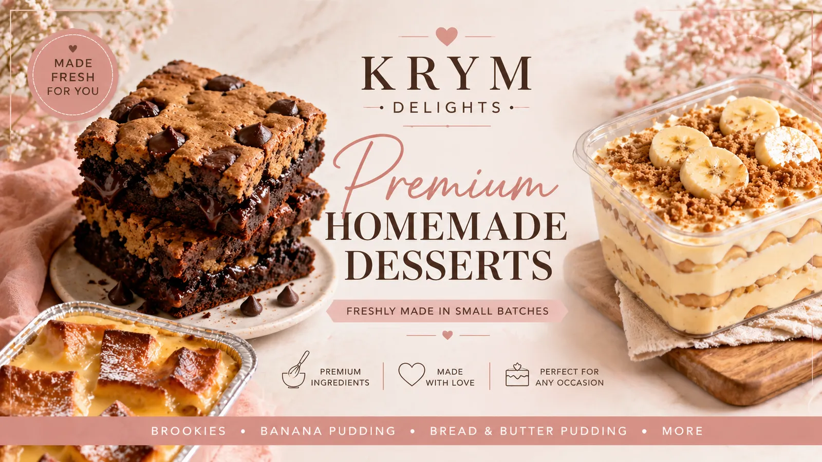 KRYM Delights – Premium Home Bakes & Comfort Food