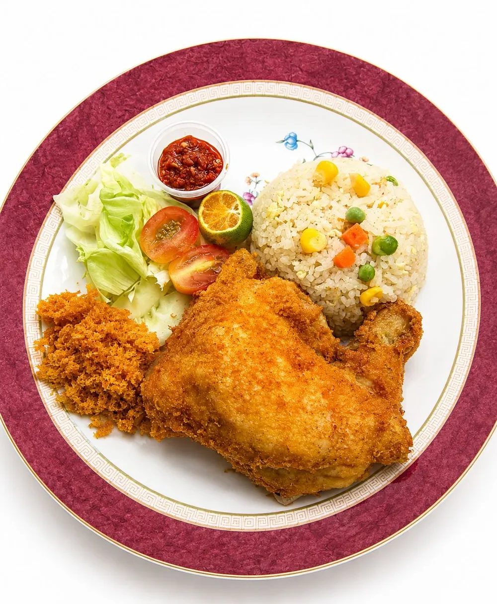 Nasi Goreng Ayam Penyet