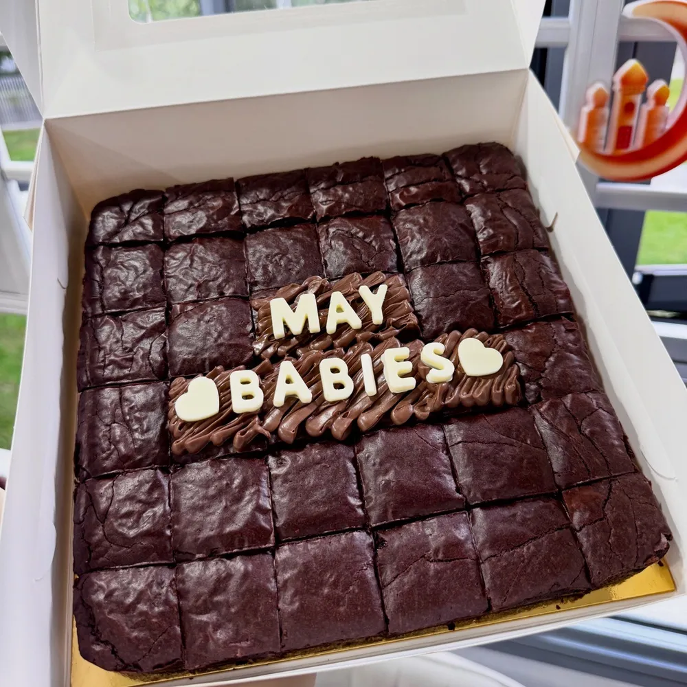 Brownies with Word Letterings