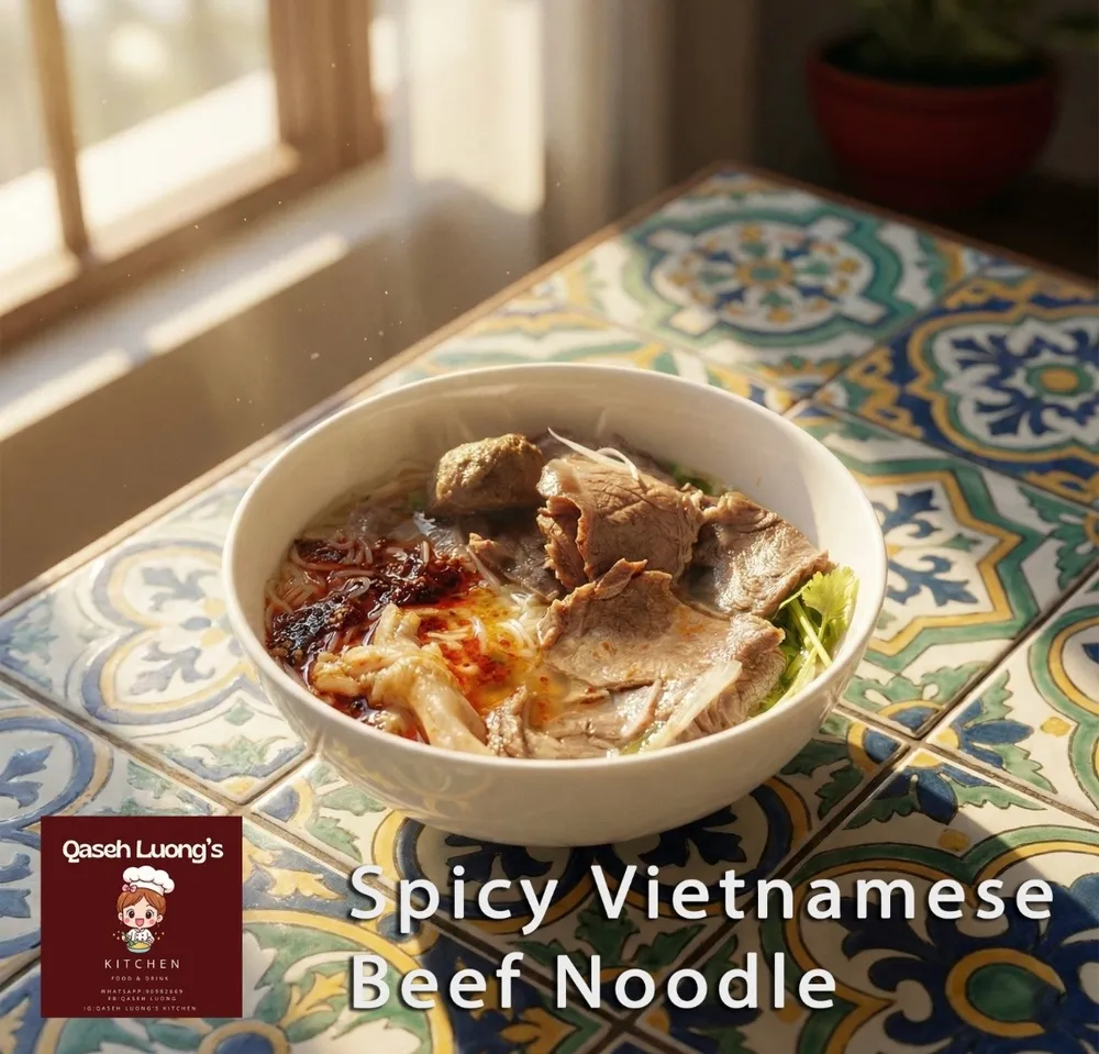 Spicy Vietnamese beef noodles