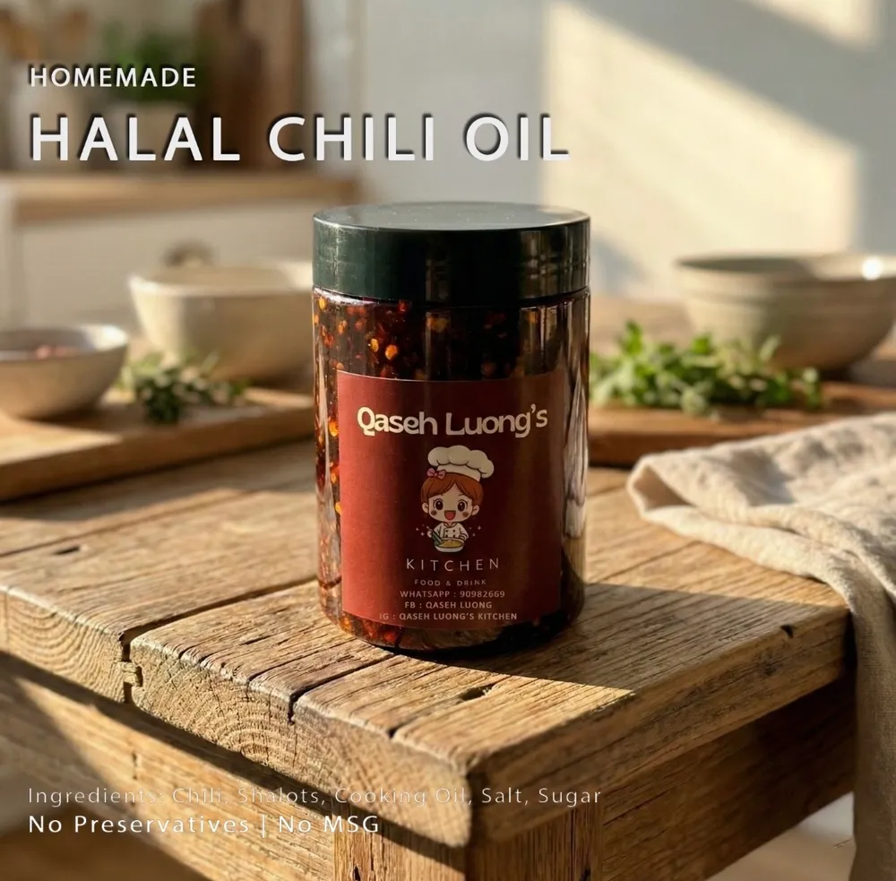 Halal homemade chilli oil size 330g
